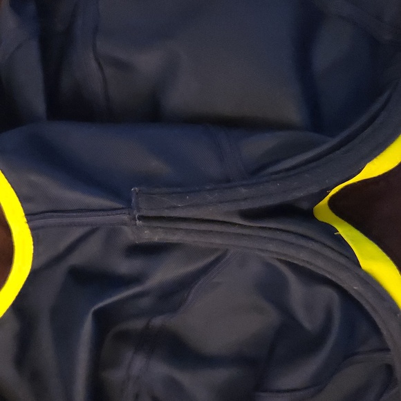 Elomi Underwire Sports Bra Size 34O - Dark Blue + Bright Green - Picture 5 of 8